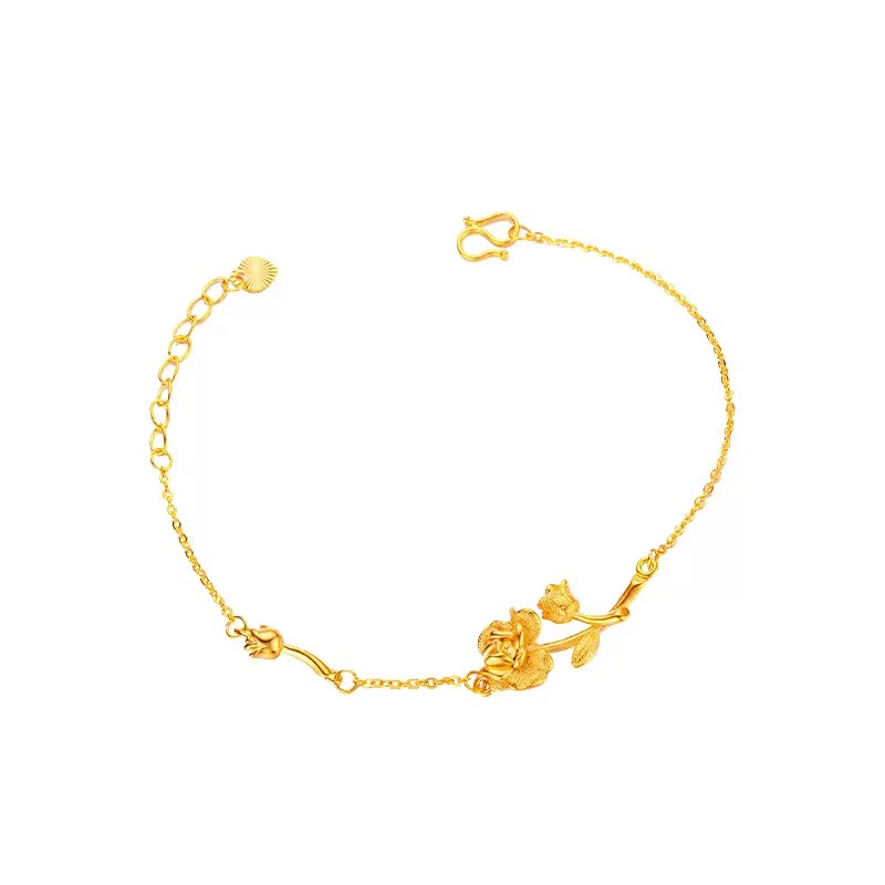 新品矿金  落日玫瑰浪漫手链 一口价