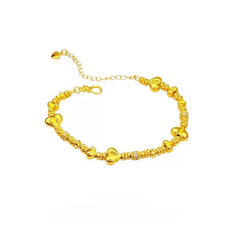 （推荐）新品矿金 轻奢点钻桃心手链 一口价