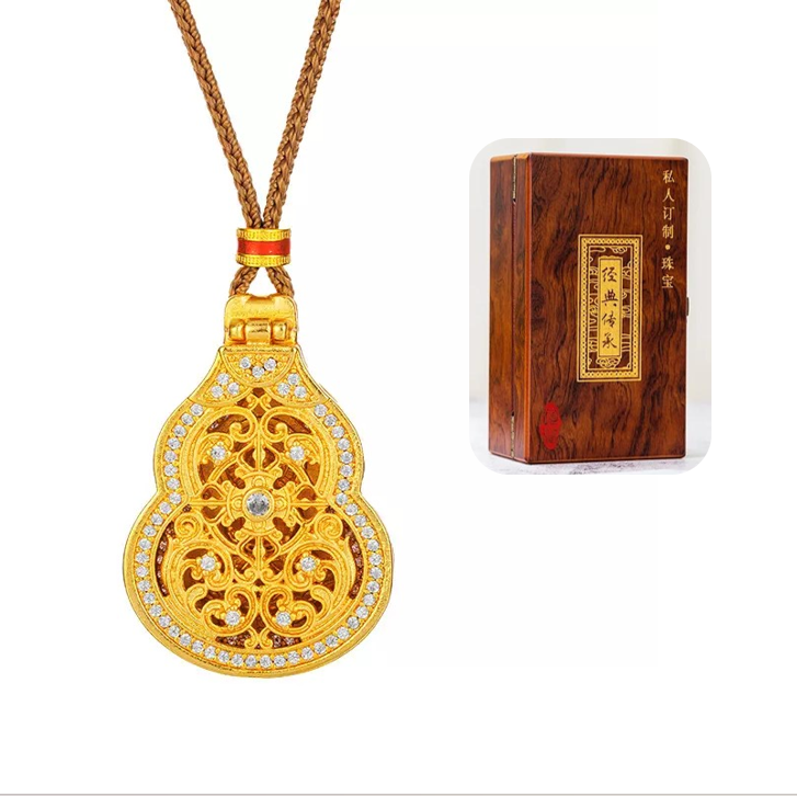 新品矿金  点钻葫芦随身佛吊坠（珍藏木盒版） 一口价
