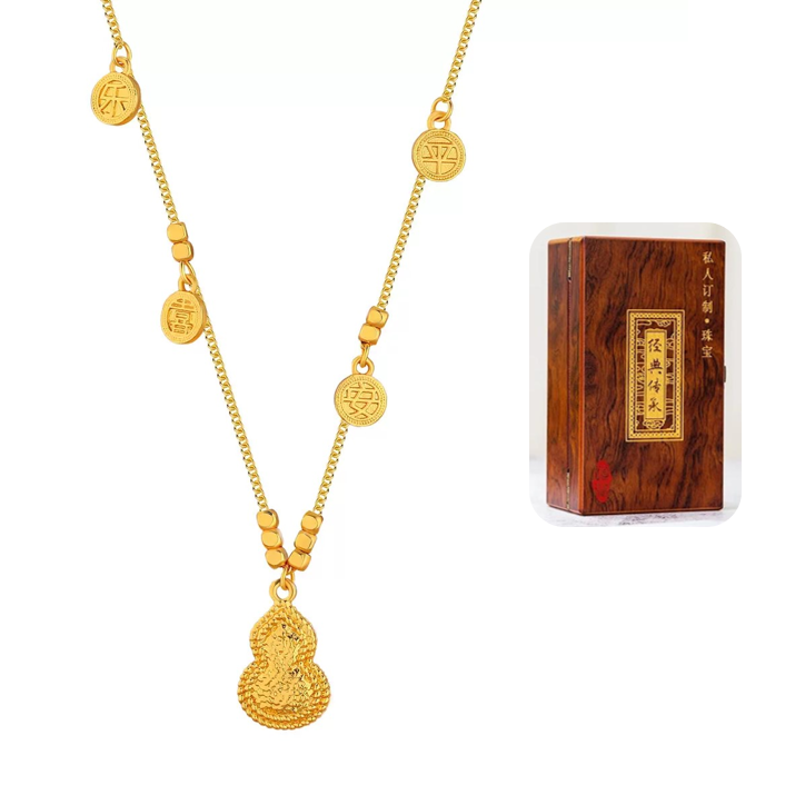 新品矿金   平安喜乐碎冰冰福禄吊坠（珍藏木盒版） 一口价